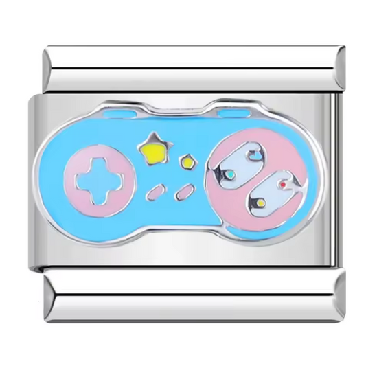 Silver Italian Charm – Video Game Controller