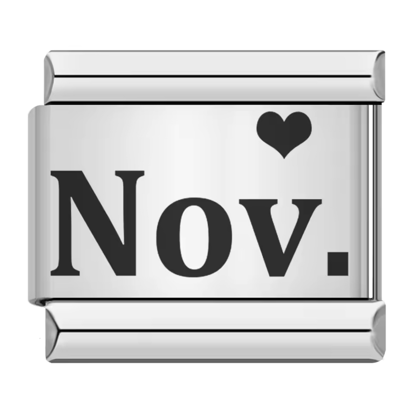 Silver Italian Charm – Month