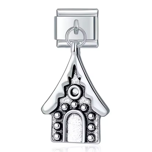 Italienischer Charm-Anhänger – Lebkuchenhaus