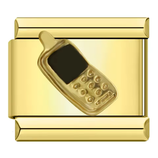 Silver or Gold Italian Charm – Telephone