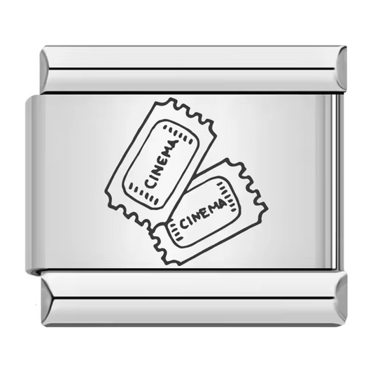 Silver Italian Charm – Cinema Ticket