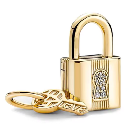 Charm - 12 Sparkling Gold Plated Models