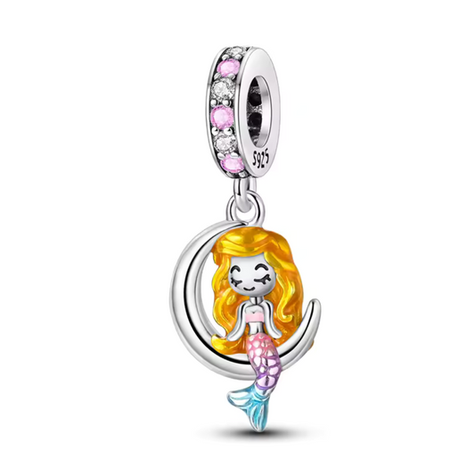 Lunar Dream Charm – Meerjungfrau auf Halbmond
