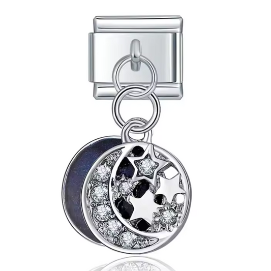 Italian Charm – Mondanhänger mit Sternen