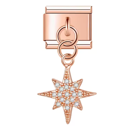 Italian Charm – Sternanhänger in Silber, Gold oder Roségold