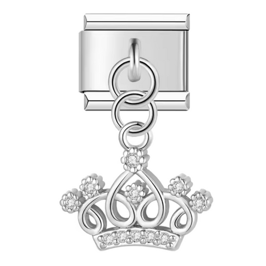 Italian Charm Pendant in Rose Gold, Silver or Gold – Crown