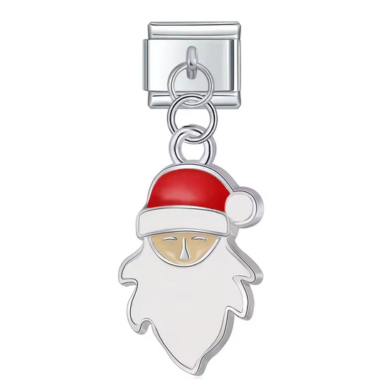 Italienischer Charm-Anhänger – Weihnachtsmann