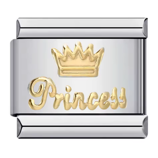 Italian Charm in Gold or Silver color – Princess