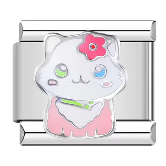 Silver Italian Charm – Chaton