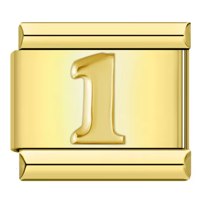 Gold Italian Charm – Numbers 0 to 9