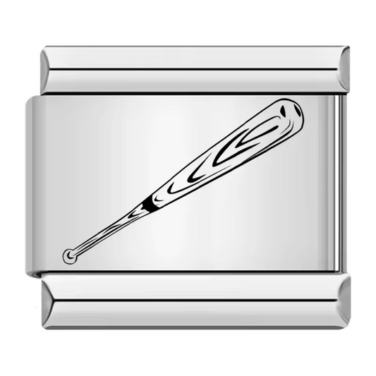 Silver Italian Charm – Baseball Bat