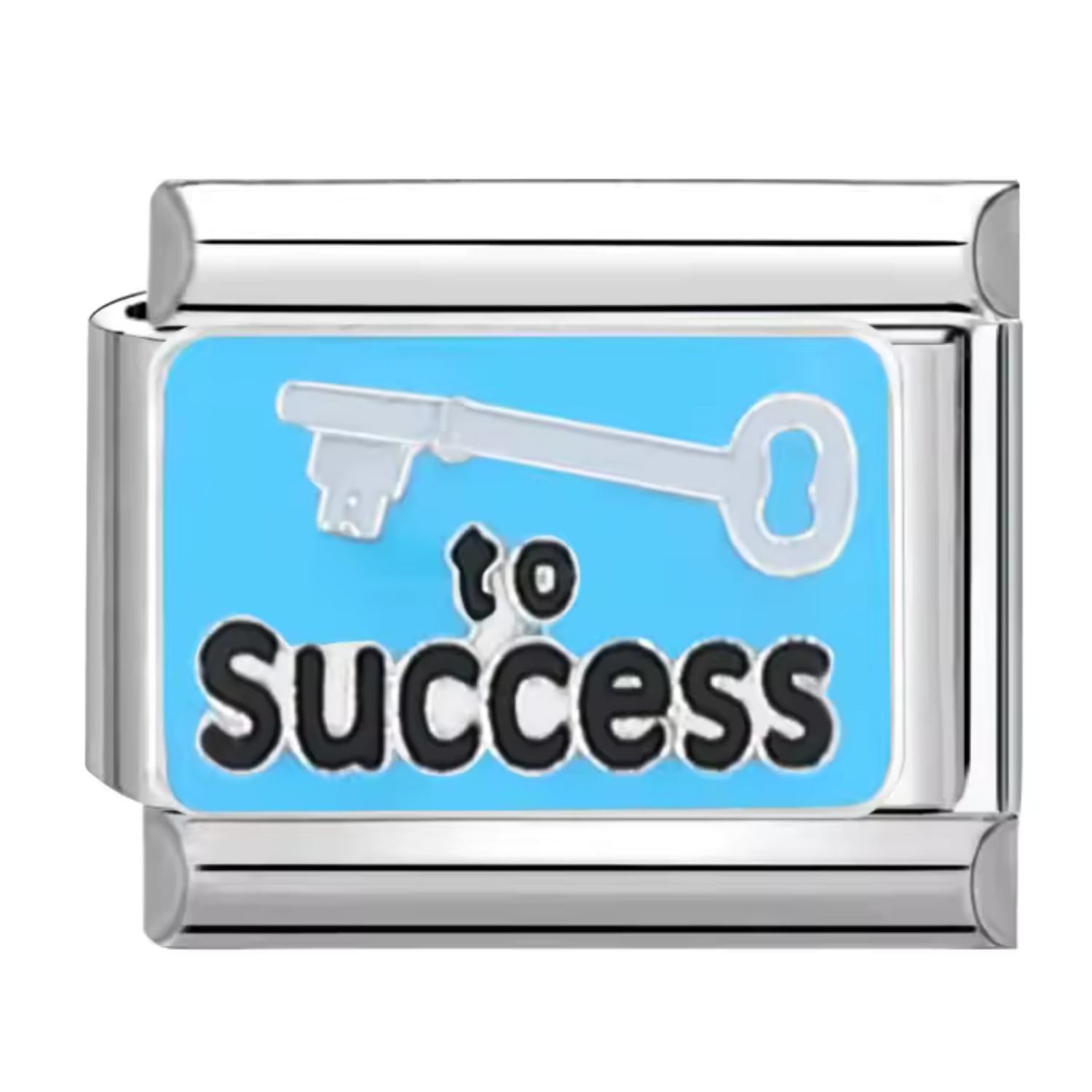 Silver Italian Charm – “To Success” Key