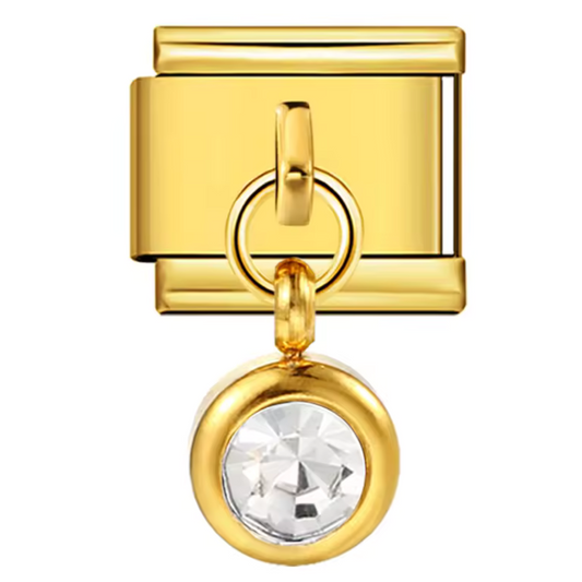 Italian Gold Color Charm – Birthstone