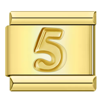 Gold Italian Charm – Numbers 0 to 9