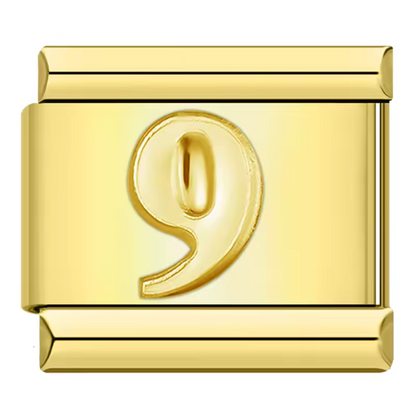 Gold Italian Charm – Numbers 0 to 9