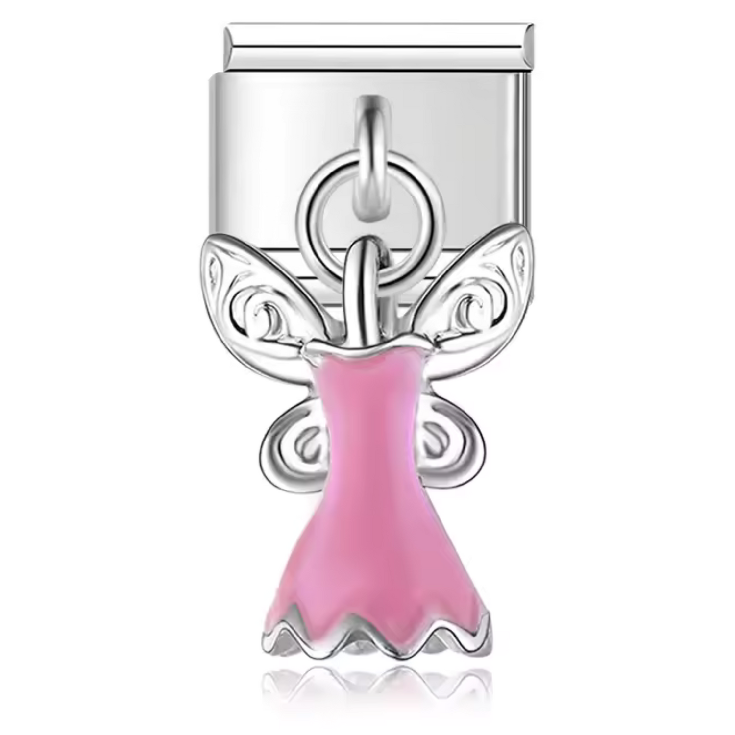 Italian Charm Silver Pendant – Tinker Bell Dress (2 colors available)
