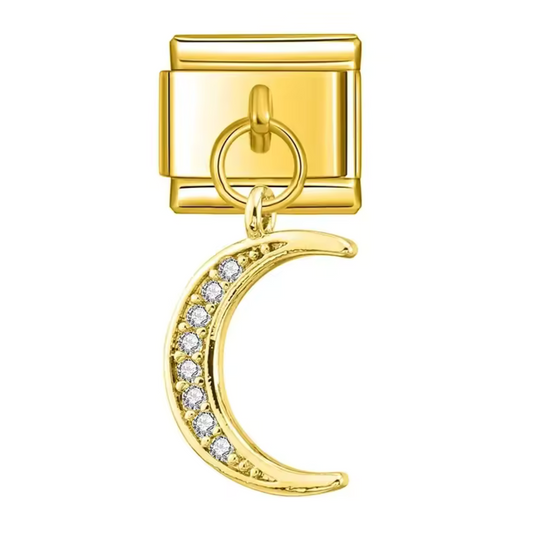 Italienischer Charme – Halbmond-Anhänger in Silber, Gold oder Roségold