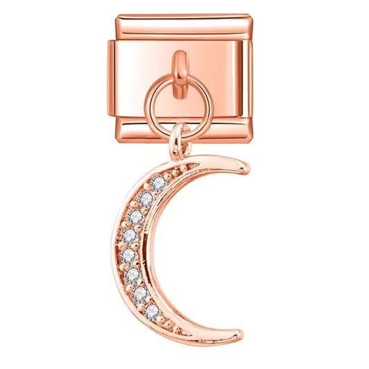 Italienischer Charme – Halbmond-Anhänger in Silber, Gold oder Roségold