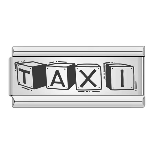 Silberner italienischer Charm – Taxi