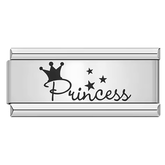 Long Silver Italian Charm – Princess