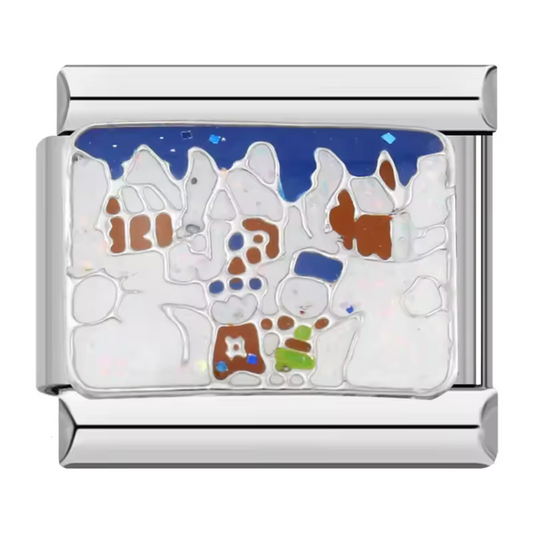 Italienischer Charme – Silbernes Schneemanndorf