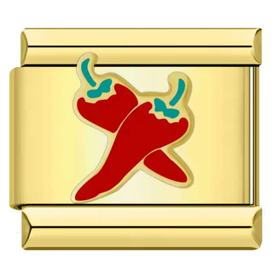 Italienischer Charme – Rote Chilischote in Silber oder Gold