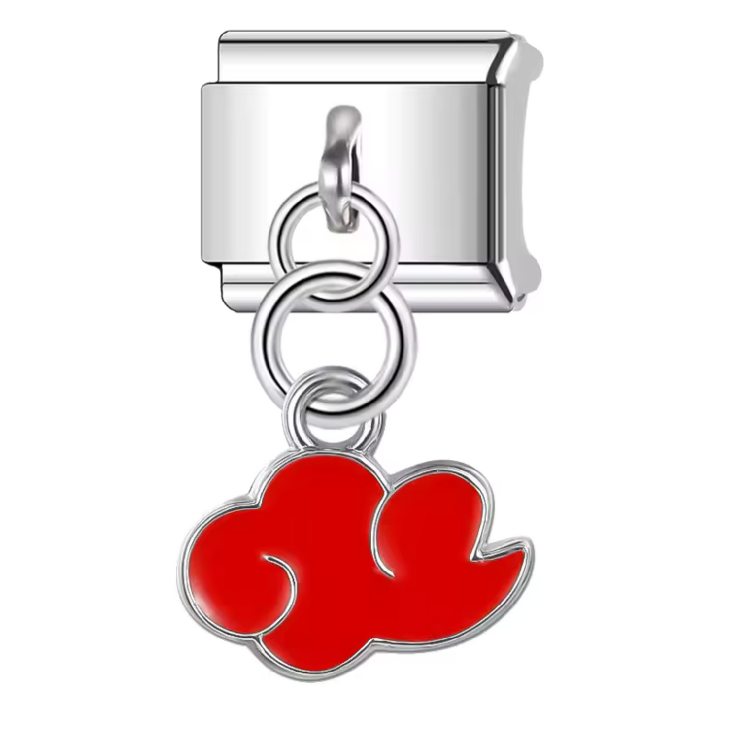 Italian Charm – Silver Cloud Pendant in Red, White or Black