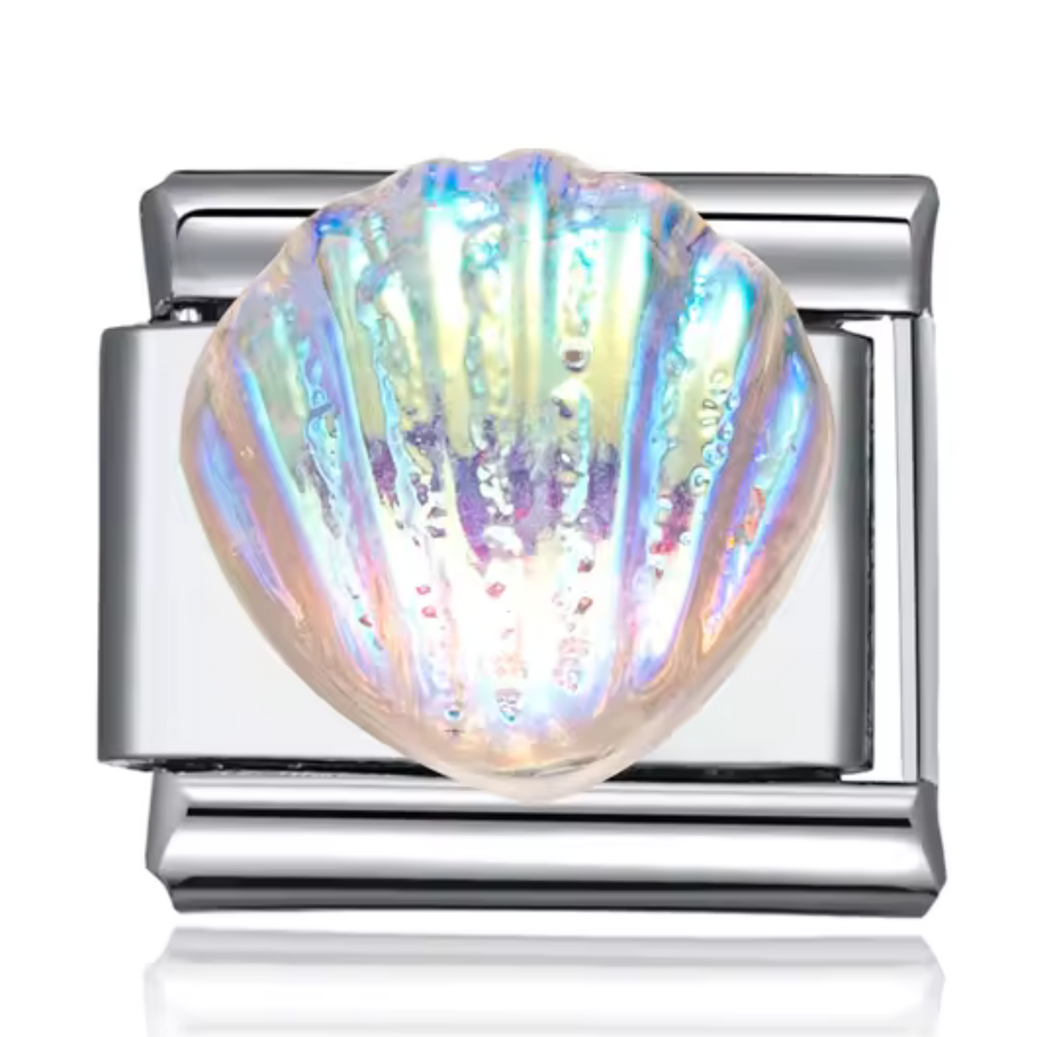 Italian Charm – Silver Pearl Shell
