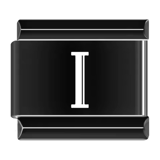 Black Italian Charm – Roman Numerals 1 to 12