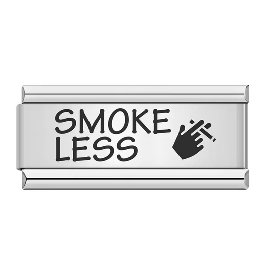 Long Silver Italian Charm – “Smoke Less”