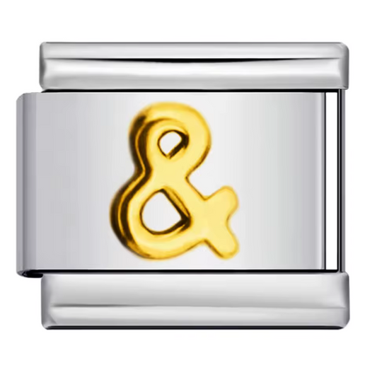 Italienischer Charm – Silbernes „&“-Symbol