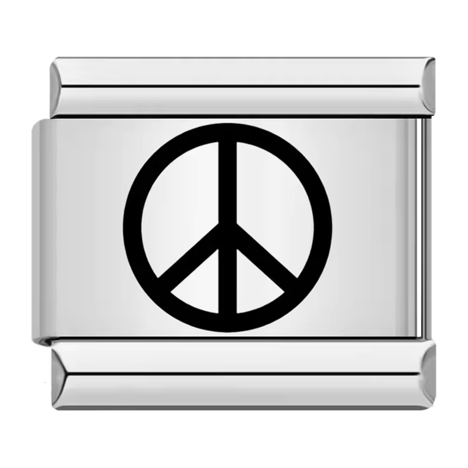Italian Charm – Silver Peace Symbol