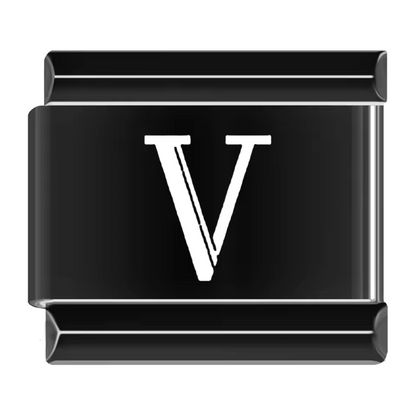 Black Italian Charm – Roman Numerals 1 to 12