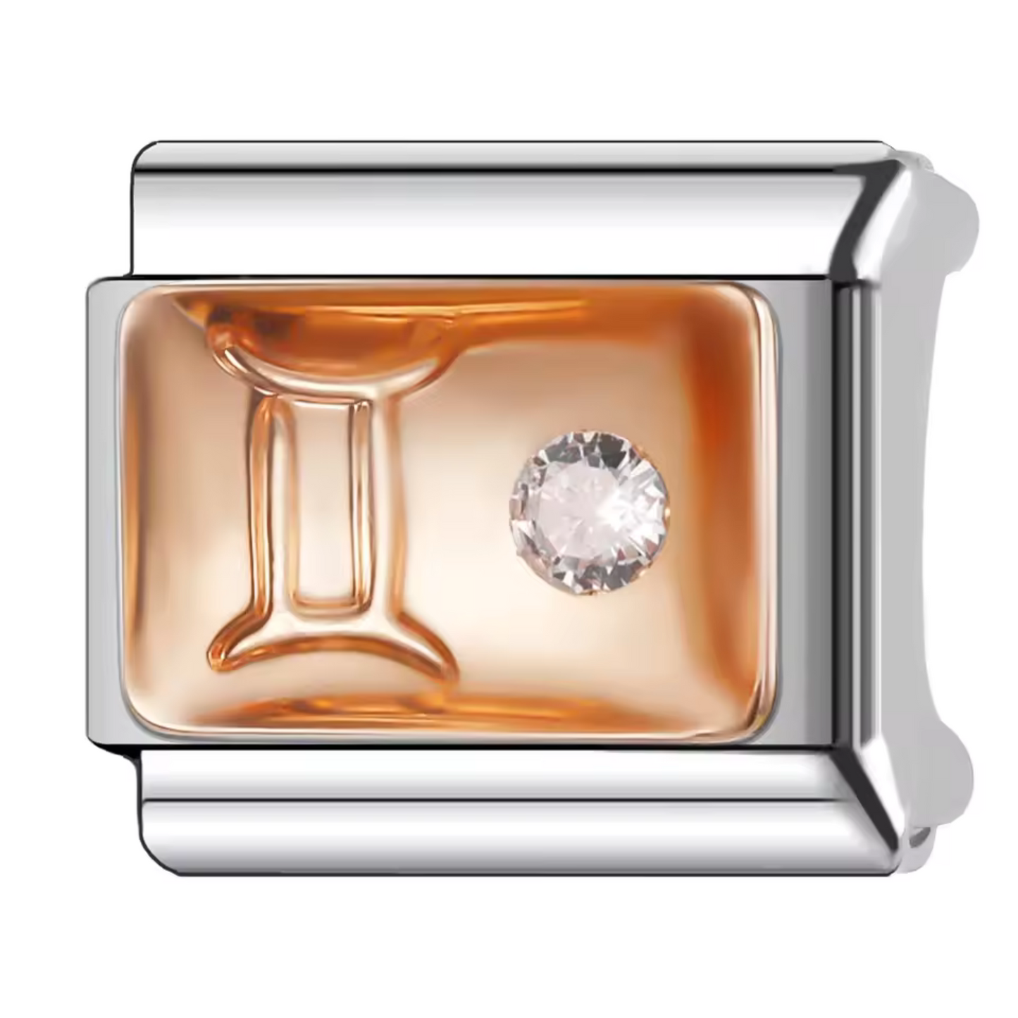 Silver and Rose Gold Italian Charm – Astrological Sign