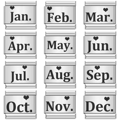 Silver Italian Charm – Month