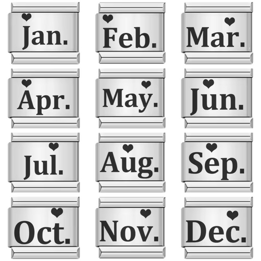 Silver Italian Charm – Month