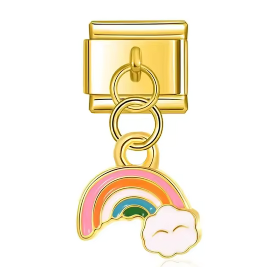 Italienischer Charme – Goldener Regenbogenanhänger