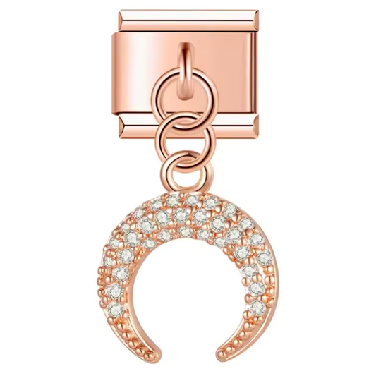 Italienischer Charme – Halbmond-Anhänger in Silber, Gold oder Roségold