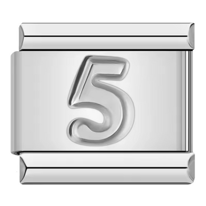 Silver Italian Charm – Numbers 0 to 9