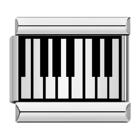 Silver Italian Charm – Piano Key