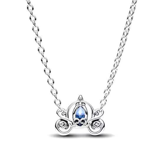Cinderella Carriage Pendant Necklace – 925 Silver | Fairytale Magic