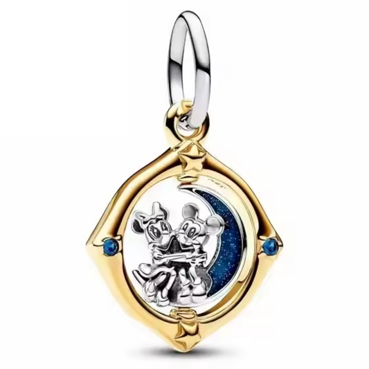 Charm „Mickey und Minnie auf dem Mond“