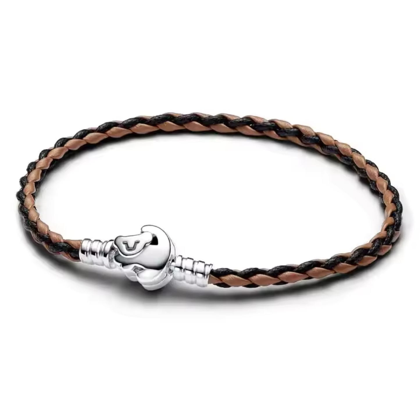 Bracelet Tressé Roi Lion – Marron et Noir