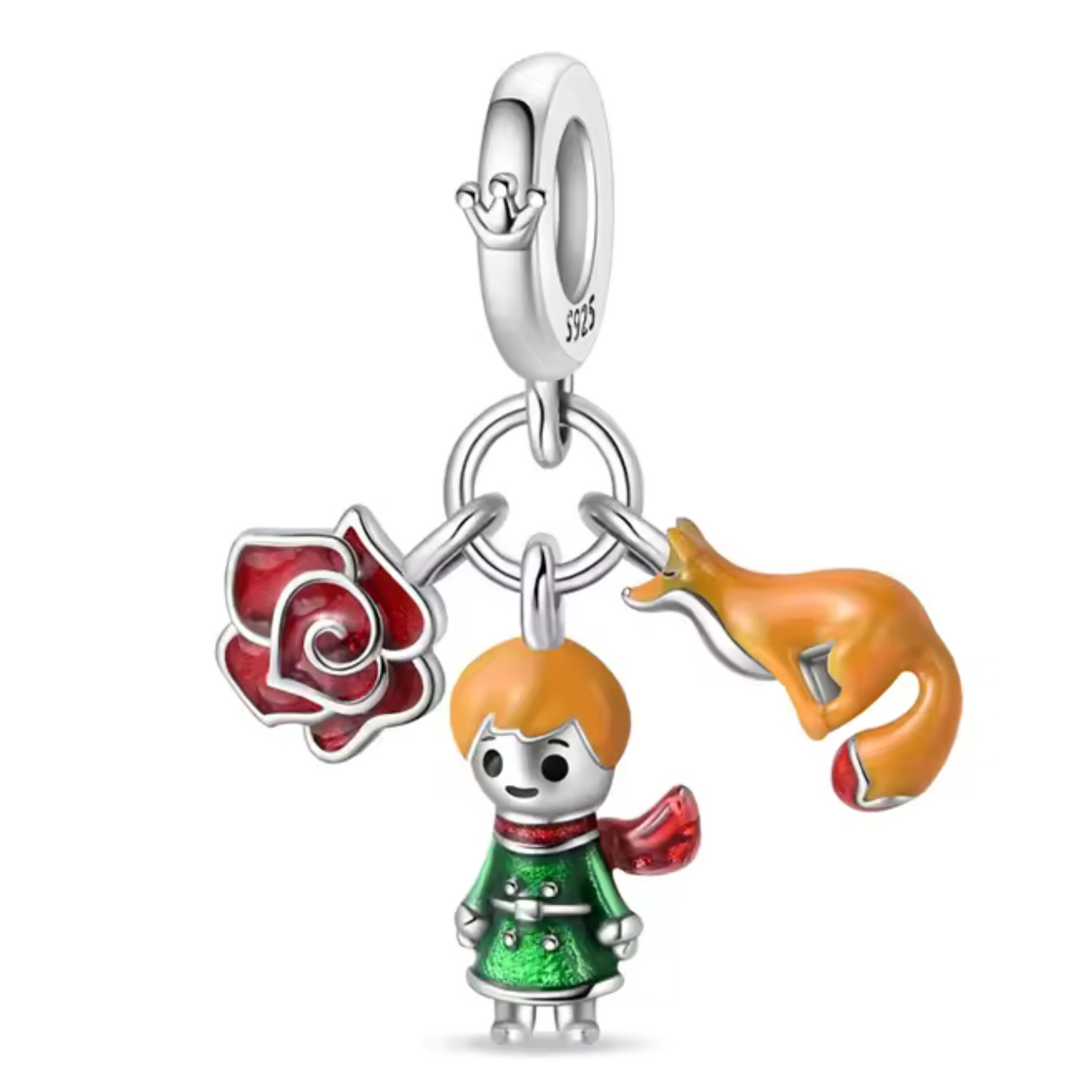 Charm The Little Prince with his Fox and the Rose