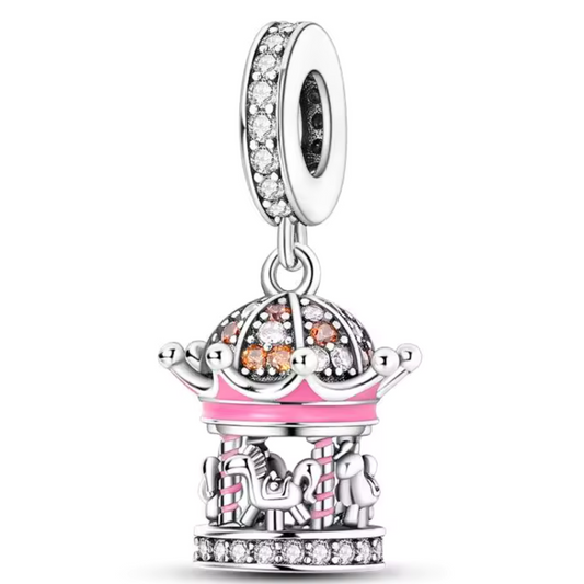 Rosa Karussell Charm
