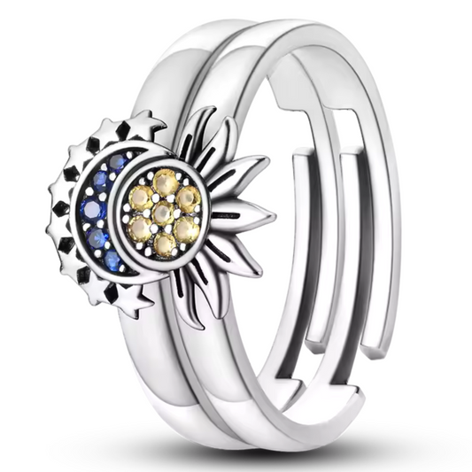 Sonne- und Mondring – Kosmische Harmonie und zeitlose Eleganz