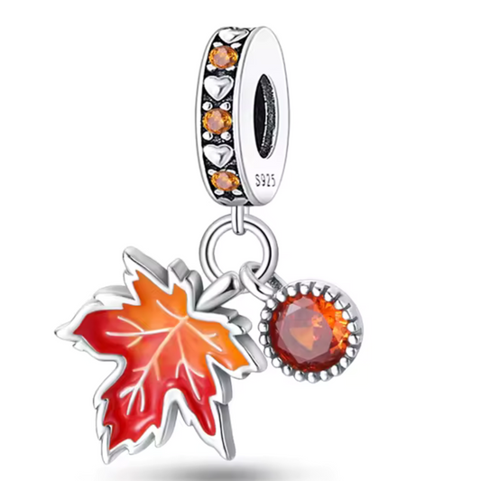 Charm-Anhänger - Herbstblatt