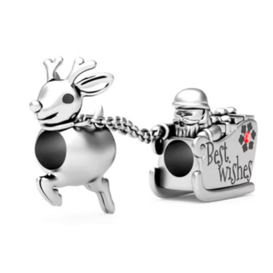 Charm - Santa's Sleigh and Reins