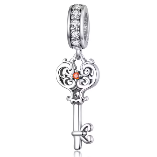 Charm-Anhänger - Silberner Schlüssel