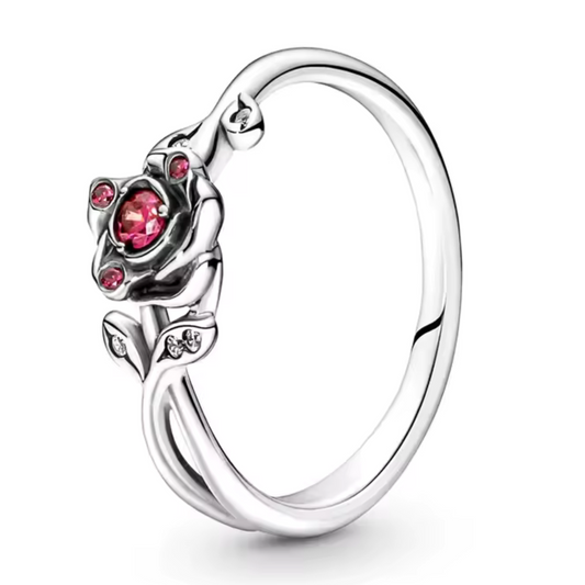 Enchanted Rose Silver Ring – Magic and Eternal Love